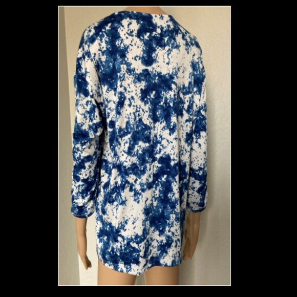 Bleu Bayou Blue & White Blouse Extra Large XL - Picture 2 of 4